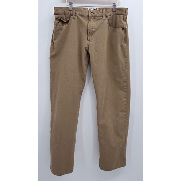 Ariat Other - Ariat Pants Mens 35/32 Brown Khaki Chino Straight Fit M5 Workwear Western